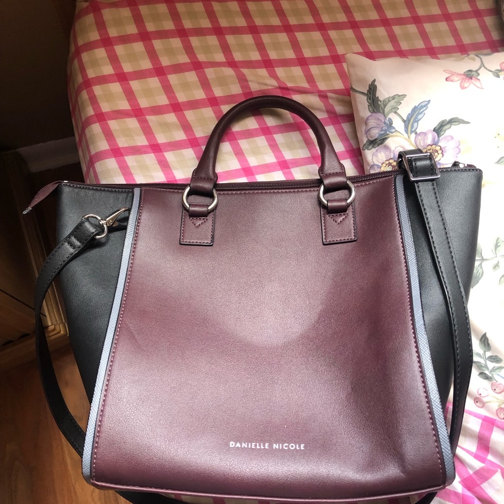 Wine / Black Large Danielle Nicole Bag - image 4